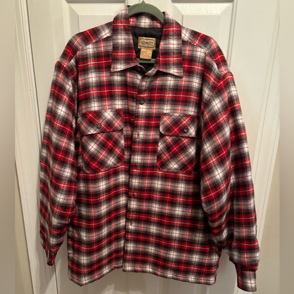 C.E. Schmidt work flannel quilted insulated shirt XL plaid